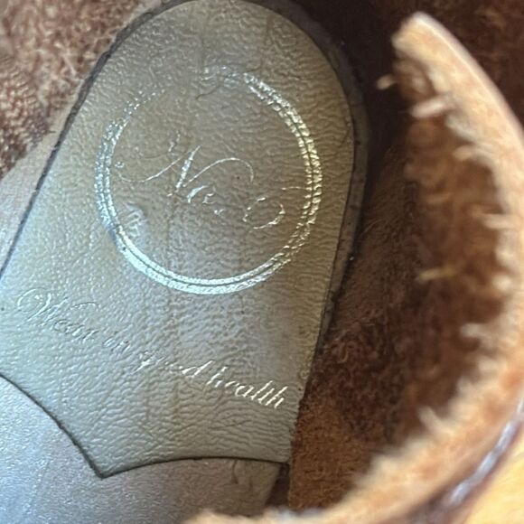 No. 6 EU 37 US 6.5 5" Leather Clog Buckle Boot on Mid Heel in Honey great cond - Picture 8 of 9